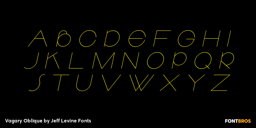 Vagary Oblique Font Poster #3