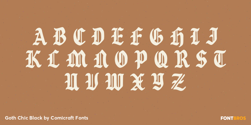 Goth Chic Black Font Poster #2