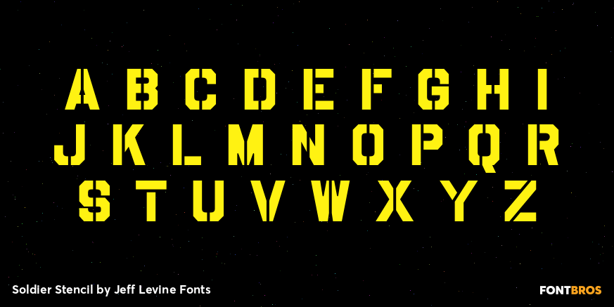 Soldier Stencil Font Poster #2