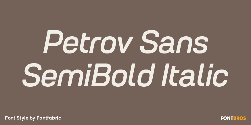 Petrov Sans SemiBold Italic Font Poster #1