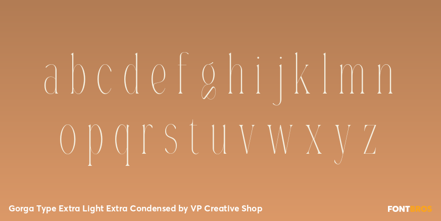 Gorga Type Extra Light Extra Condensed Font Poster #3