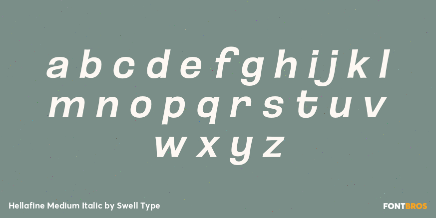 Hellafine Medium Italic Font Poster #3