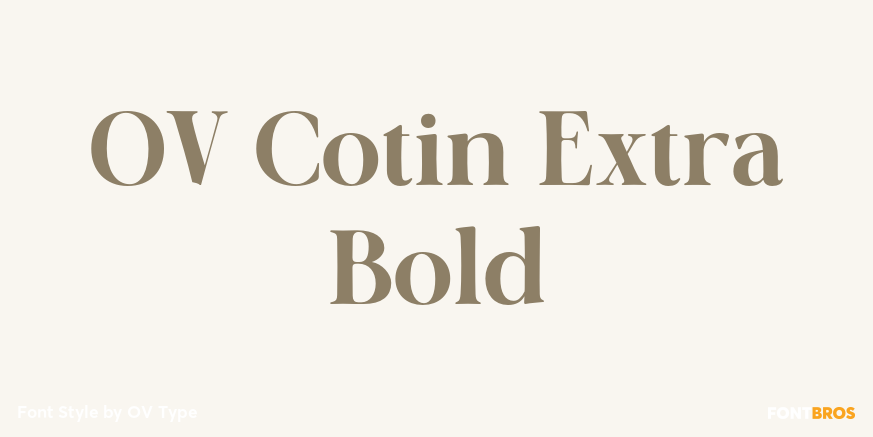 OV Cotin Extra Bold Poster