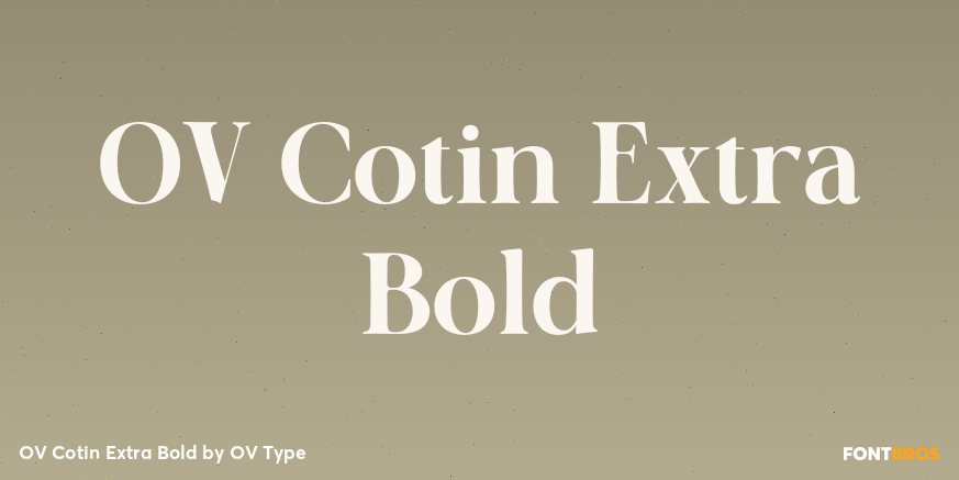 OV Cotin Extra Bold Poster