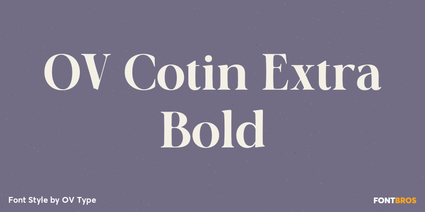 OV Cotin Extra Bold Poster