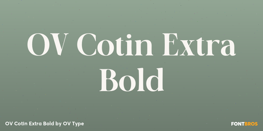 OV Cotin Extra Bold Poster