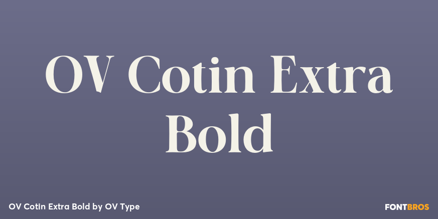 OV Cotin Extra Bold Poster