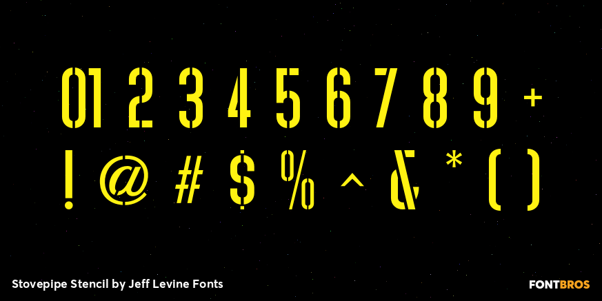 Stovepipe Stencil Font Poster #4