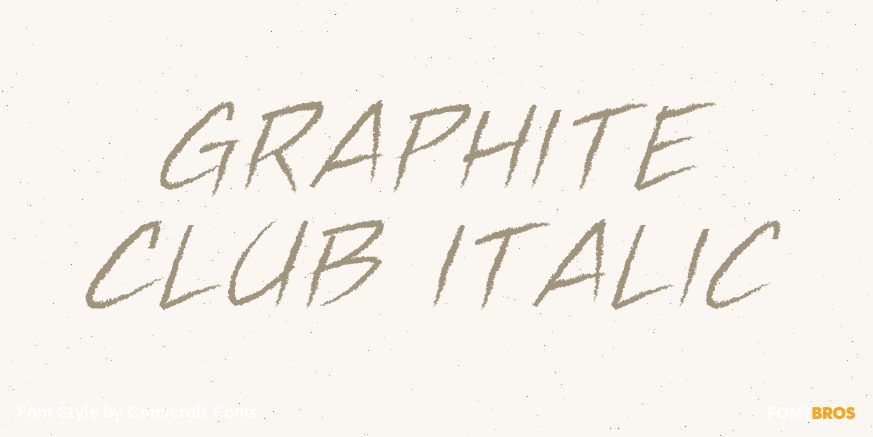 Graphite Club Italic Font Poster #1