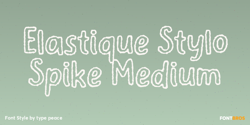 Elastique Stylo Spike Medium Font Poster #1