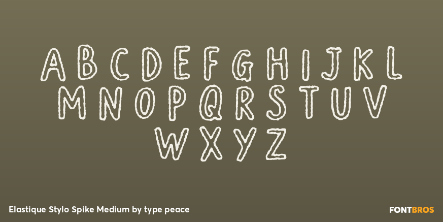 Elastique Stylo Spike Medium Font Poster #1