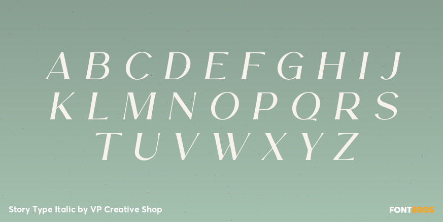 Story Type Italic Font Poster #2