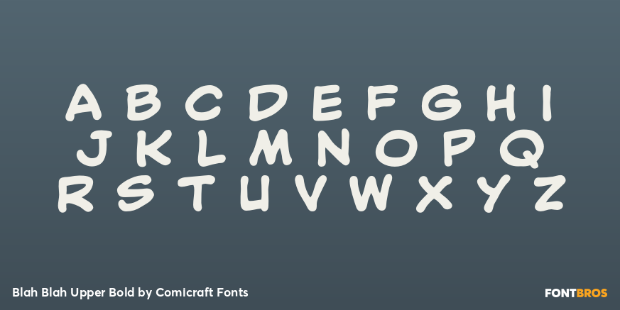 Blah Blah Upper Bold Font Poster #3