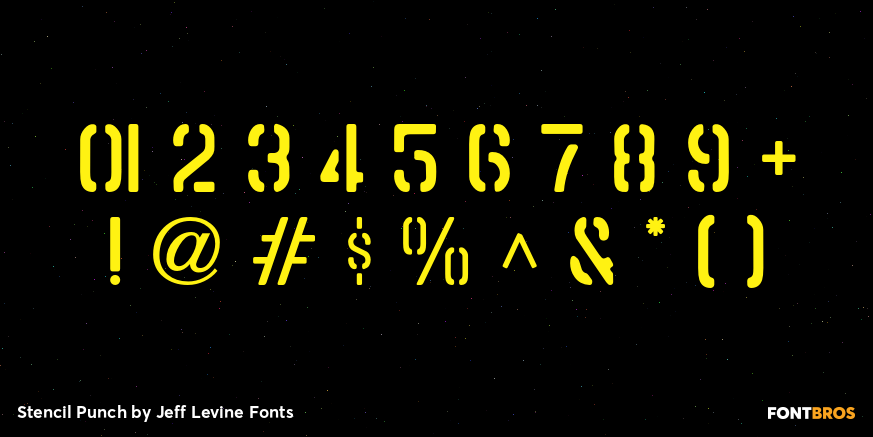 Stencil Punch Font Poster #4