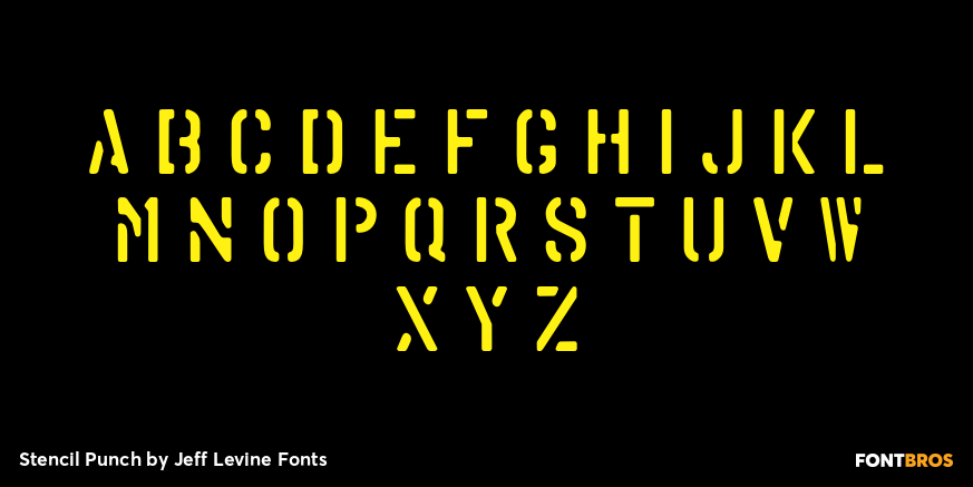 Stencil Punch Font Poster #3