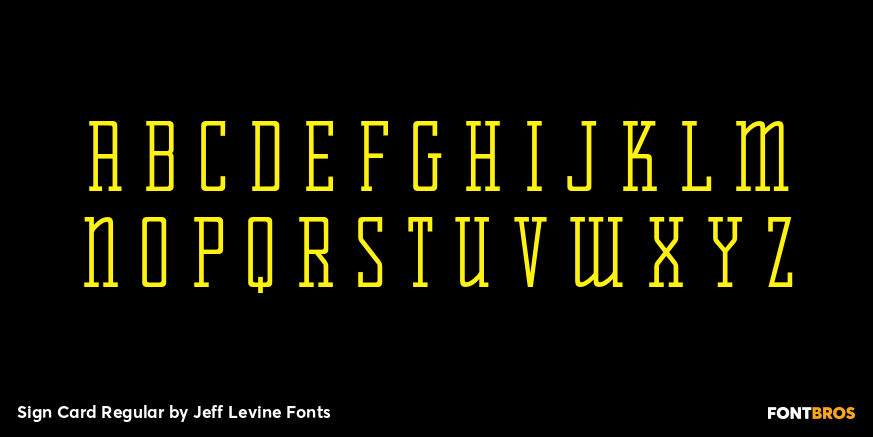 Sign Card Regular Font Poster #2