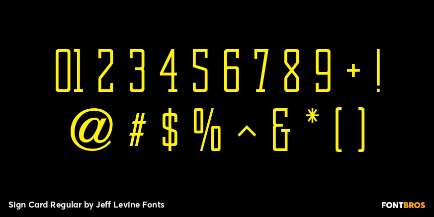 Sign Card Regular Font Poster #4