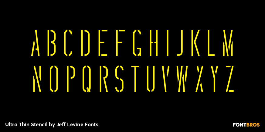 Ultra Thin Stencil Font Poster #2