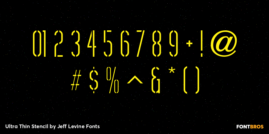 Ultra Thin Stencil Font Poster #4