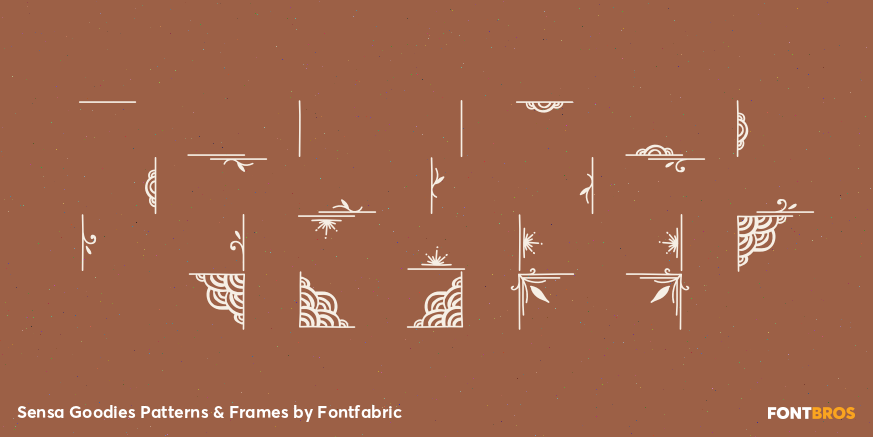 Sensa Goodies Patterns & Frames Font Poster #1