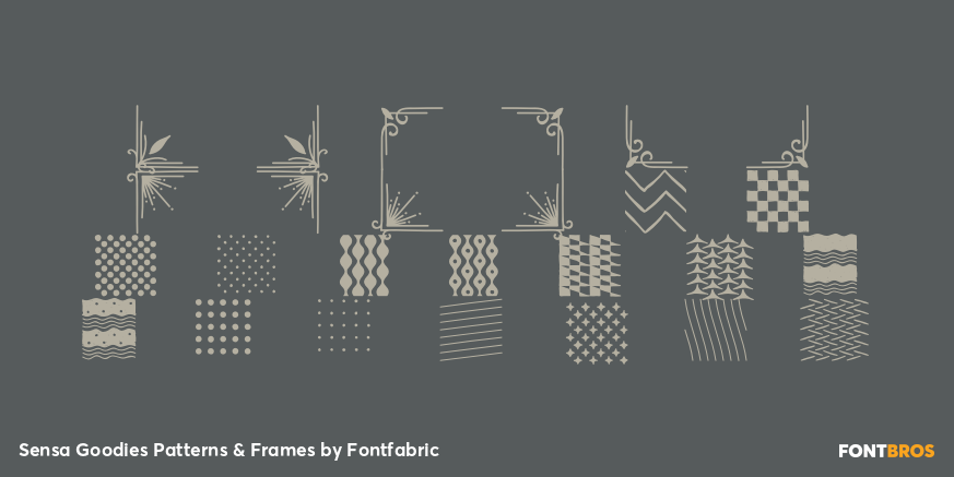 Sensa Goodies Patterns & Frames Font Poster #1