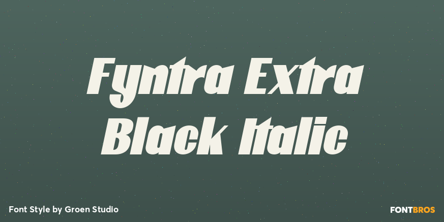 Fyntra Extra Black Italic Poster