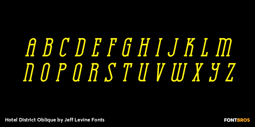 Hotel District Oblique Font Poster #2