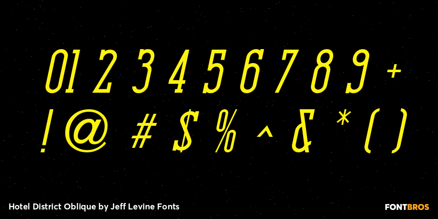 Hotel District Oblique Font Poster #4