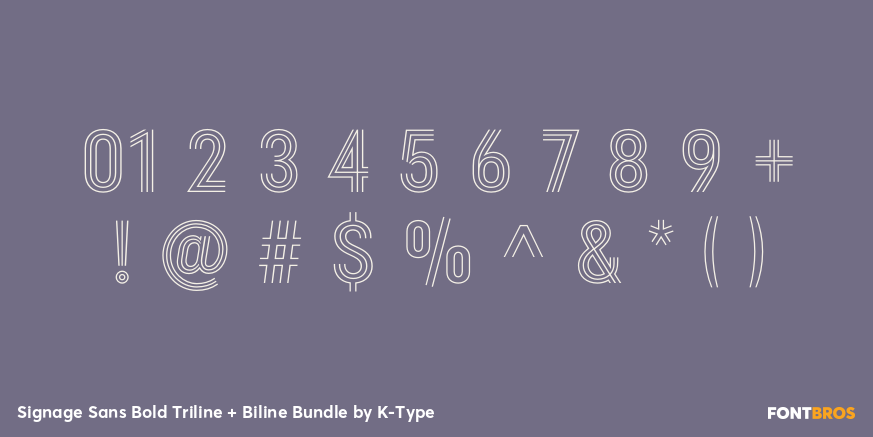 Signage Sans Bold Triline + Biline Bundle Font Poster #1
