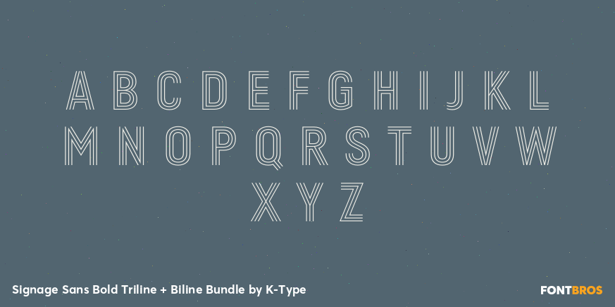 Signage Sans Bold Triline + Biline Bundle Font Poster #1