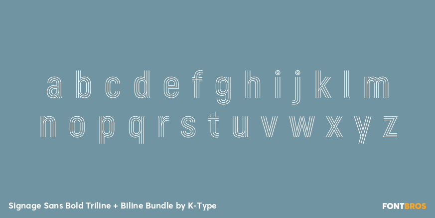 Signage Sans Bold Triline + Biline Bundle Font Poster #1