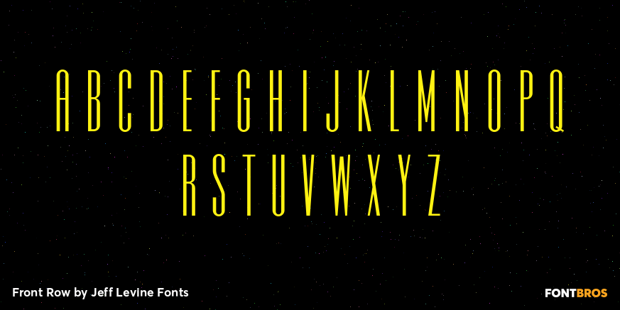 Front Row Font Poster #2