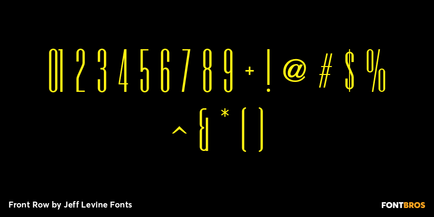 Front Row Font Poster #4