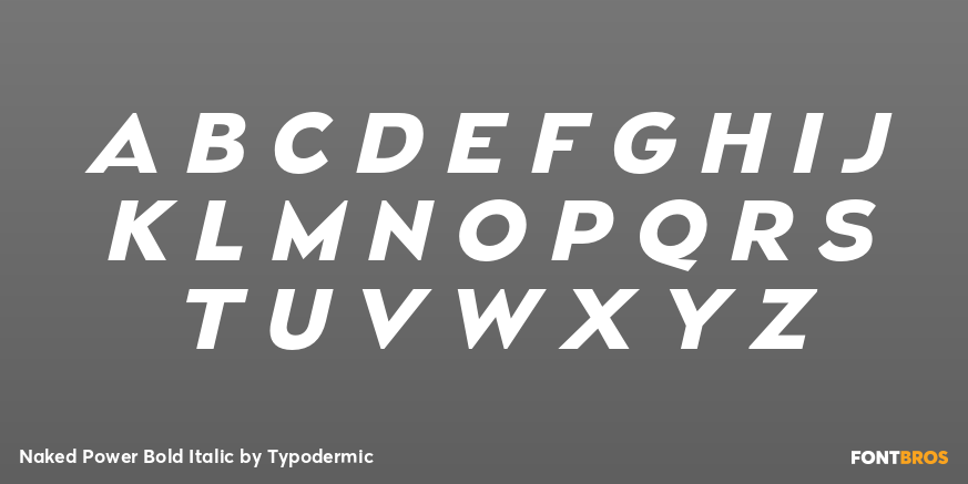 Naked Power Bold Italic Font Poster #2