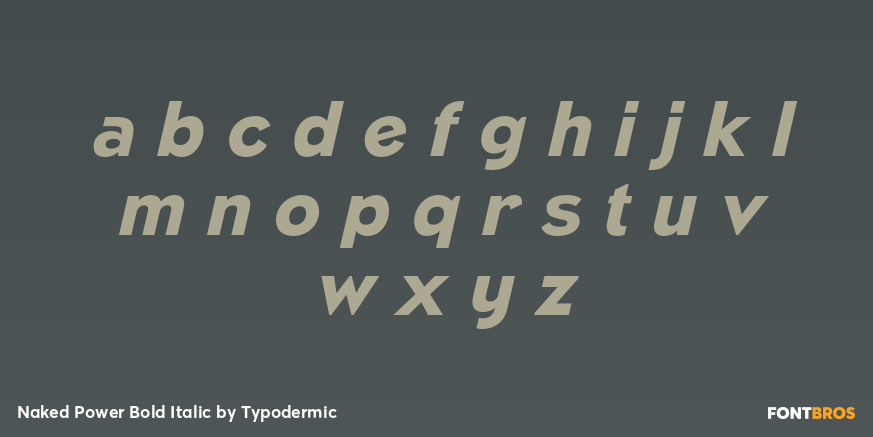 Naked Power Bold Italic Font Poster #3