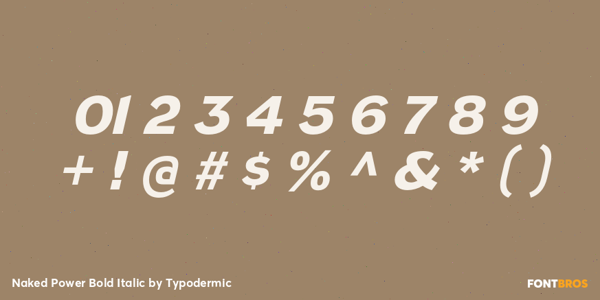 Naked Power Bold Italic Font Poster #4