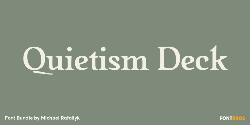 Quietism Deck Font Bundle