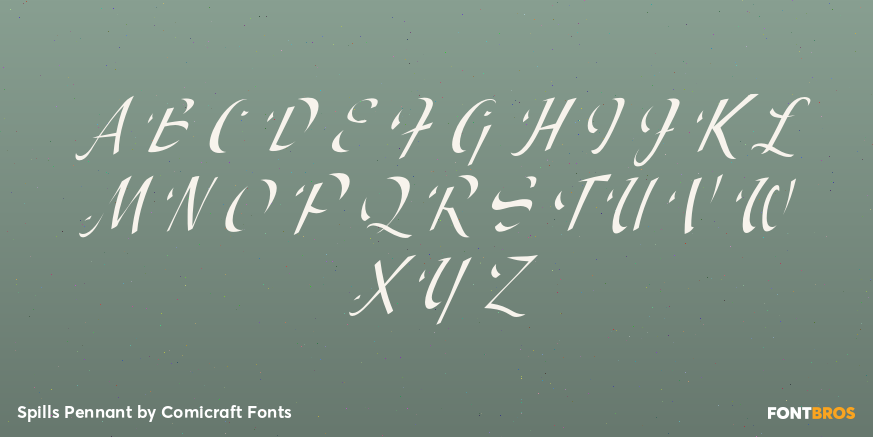 Spills Pennant Font Poster #2