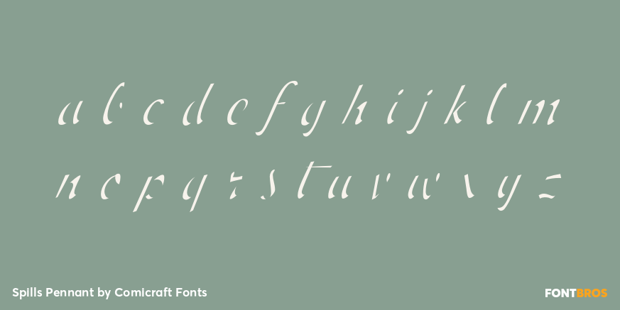 Spills Pennant Font Poster #1
