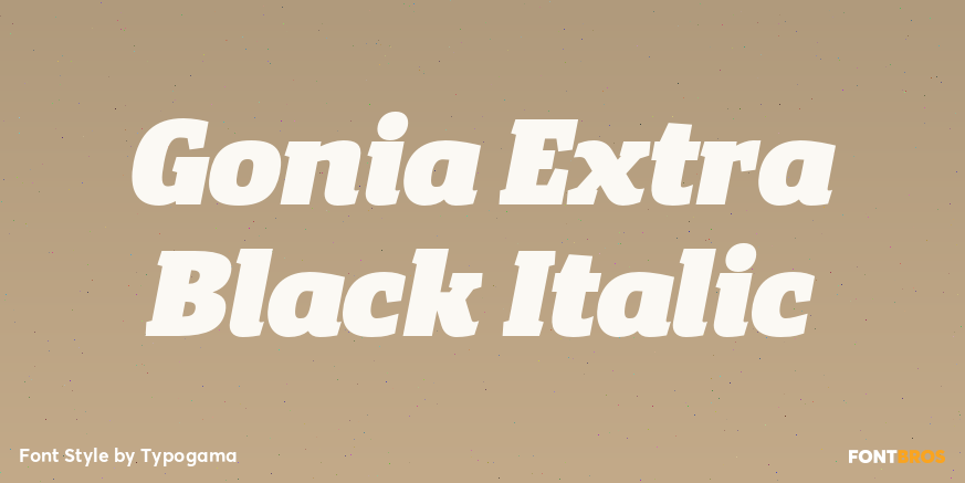 Gonia Extra Black Italic Font Poster #1