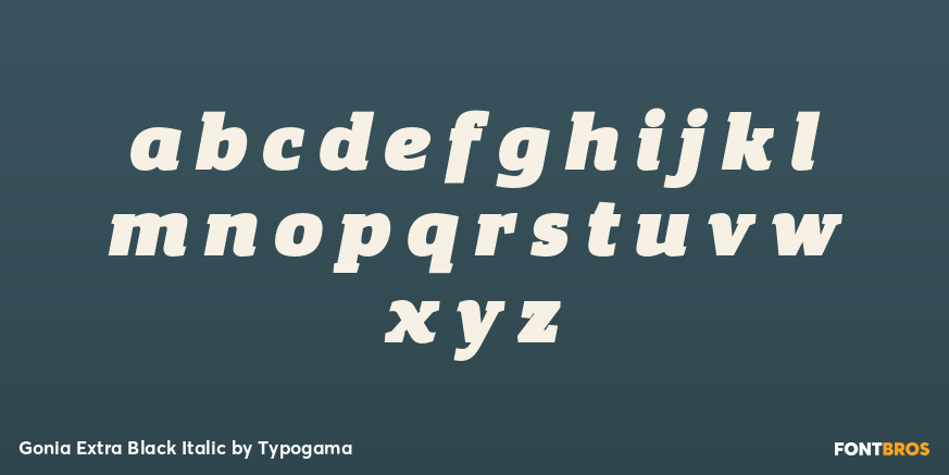 Gonia Extra Black Italic Font Poster #3