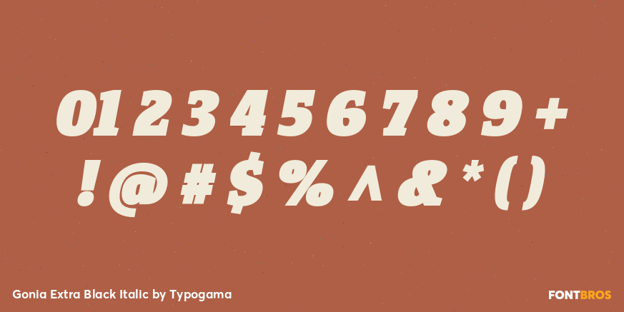 Gonia Extra Black Italic Font Poster #4