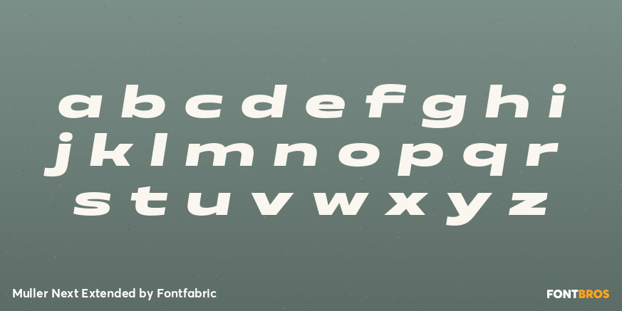 Muller Next Extended Font Poster #3