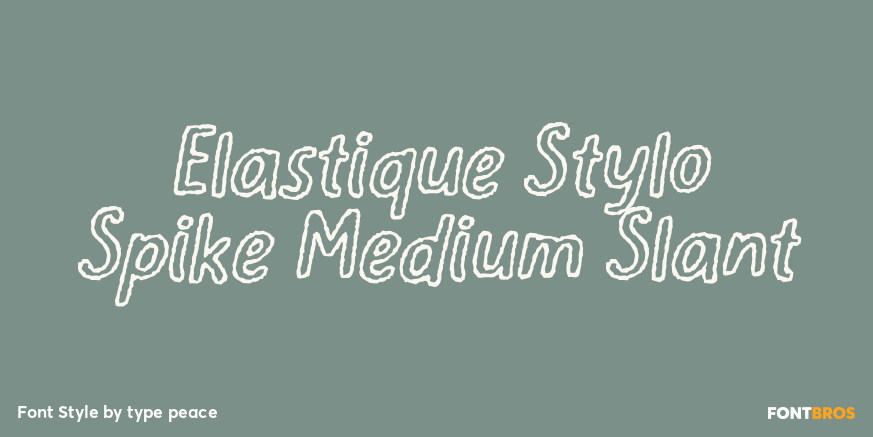 Elastique Stylo Spike Medium Slant Poster