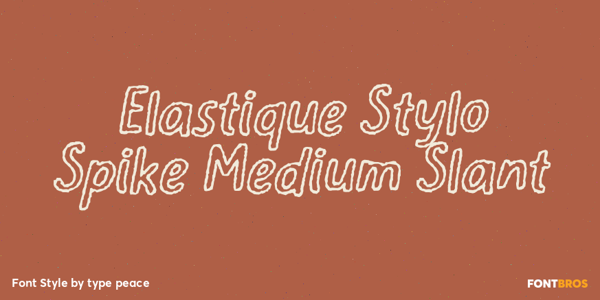 Elastique Stylo Spike Medium Slant Poster