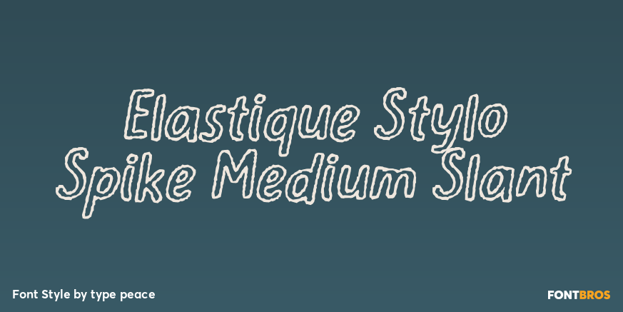 Elastique Stylo Spike Medium Slant Poster