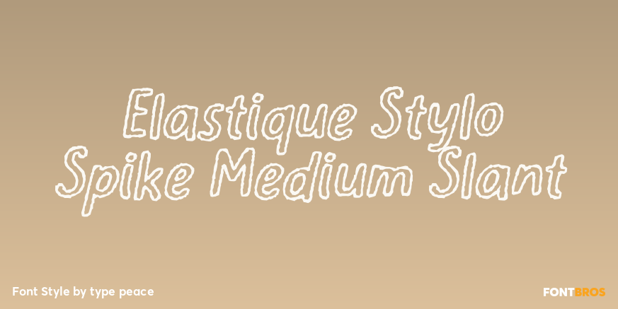 Elastique Stylo Spike Medium Slant Poster