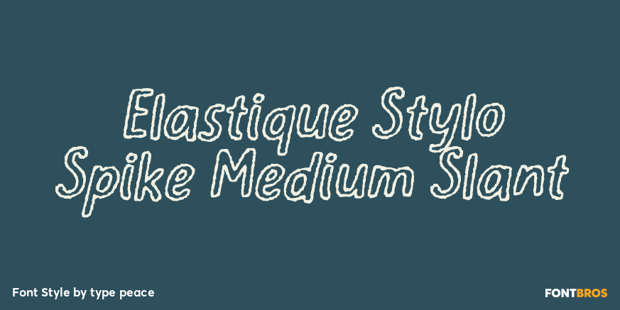 Elastique Stylo Spike Medium Slant Poster