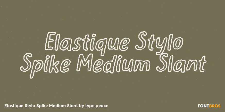 Elastique Stylo Spike Medium Slant Poster