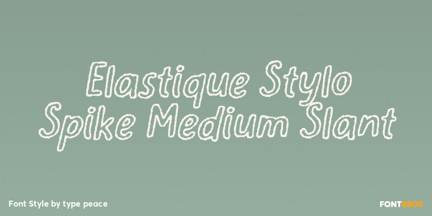 Elastique Stylo Spike Medium Slant Poster